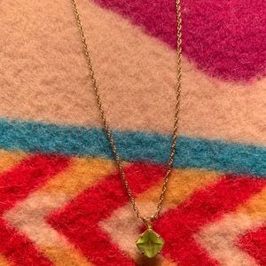 14k gold peridot birthstone necklace